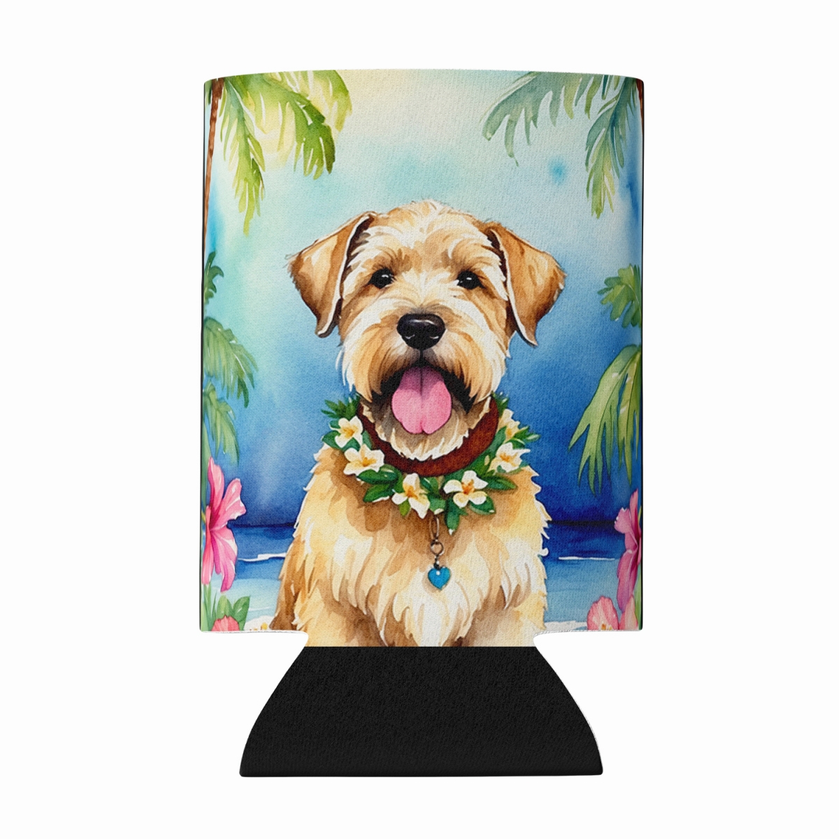 DAC6536CC 5 x 3 in. Wheaten Terrier Luau Can or Bottle Hugger