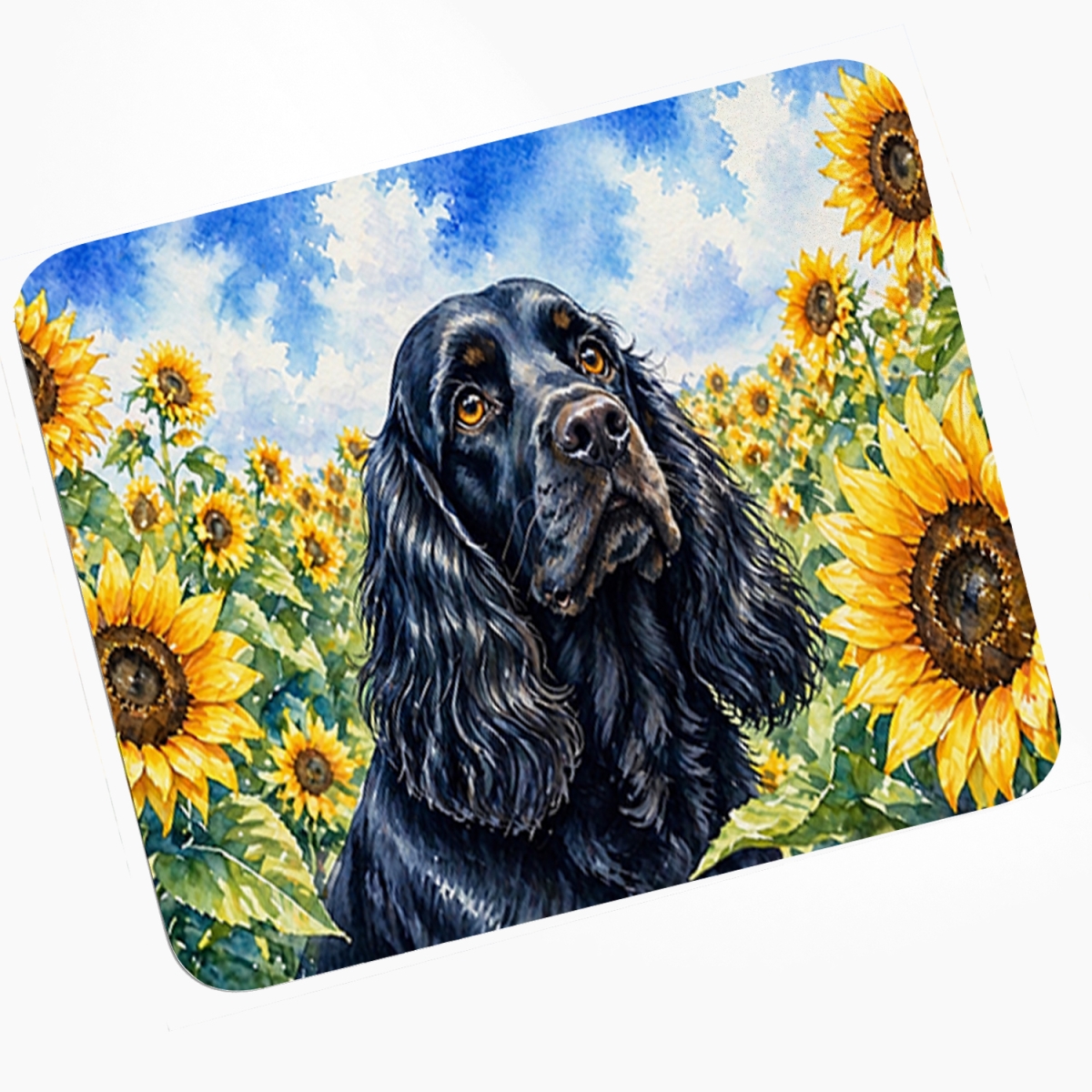 DAC6060MP 8 x 9.5 in. Cocker Spaniel in Sunflowers Mouse Pad, Heat Resistant Trivet Hot Pad