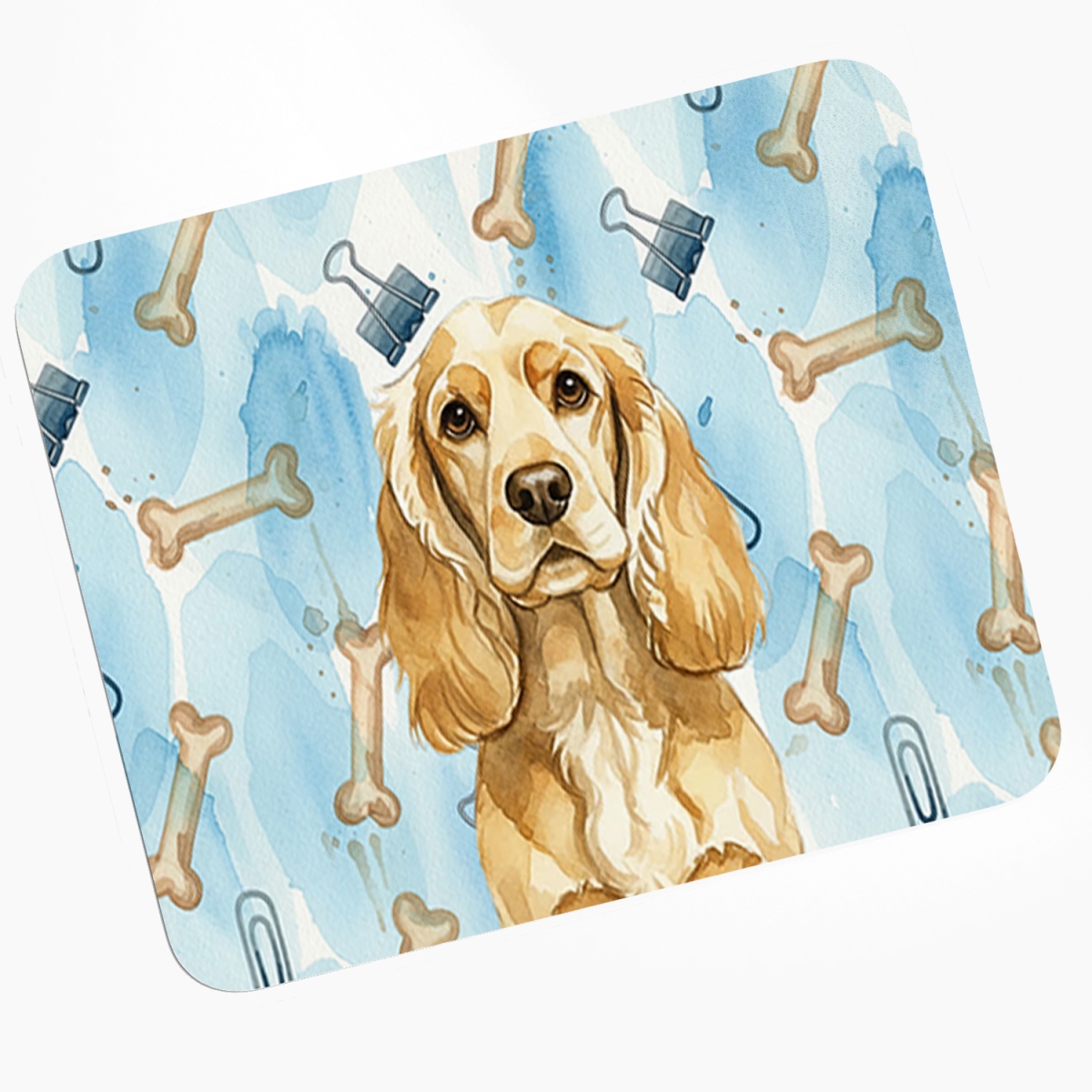 DAC9242MP 8 x 9.5 in. Buff Cocker Spaniel Coworker Mouse Pad, Heat Resistant Trivet Hot Pad