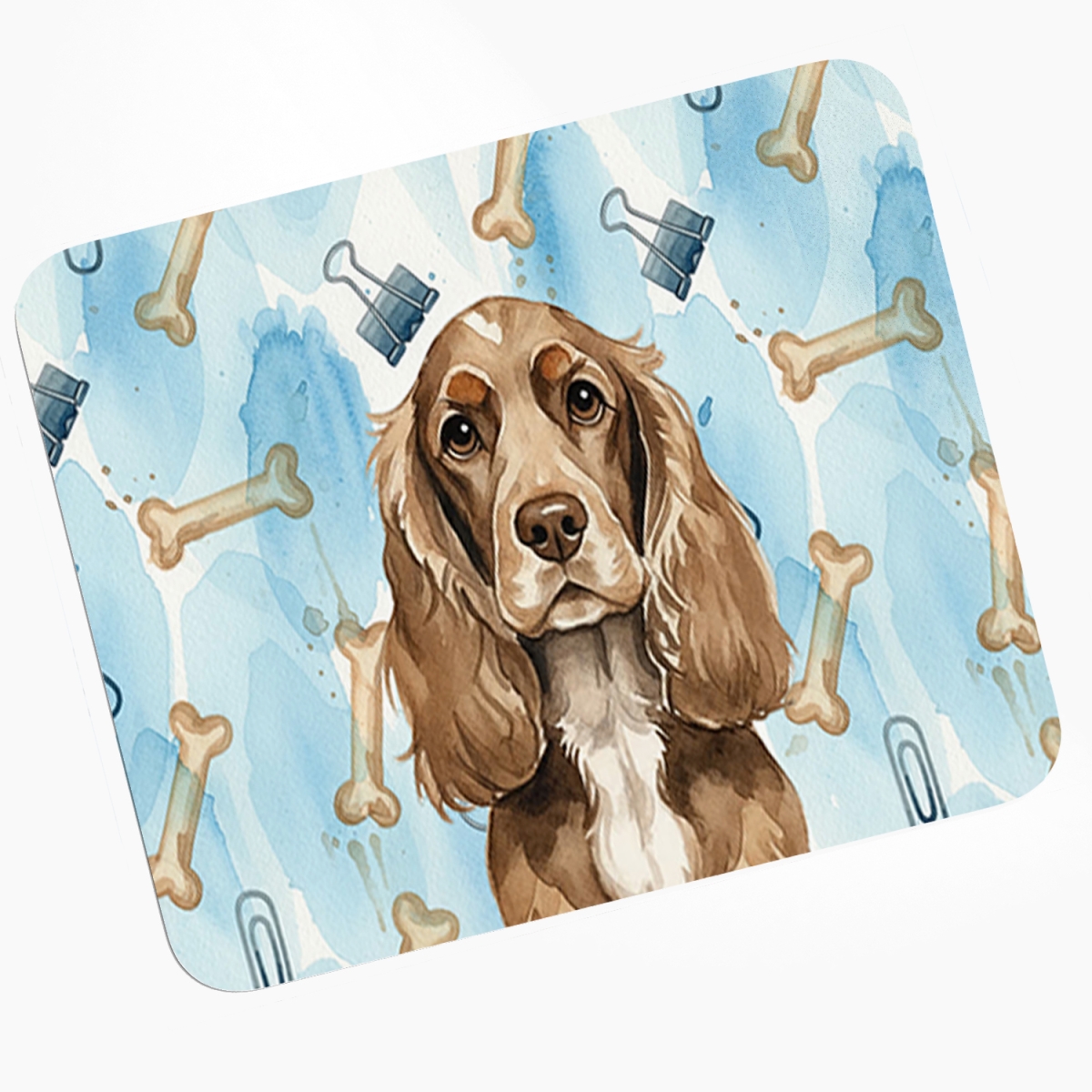 DAC9243MP 8 x 9.5 in. Chocolate Cocker Spaniel Coworker Mouse Pad, Heat Resistant Trivet Hot Pad