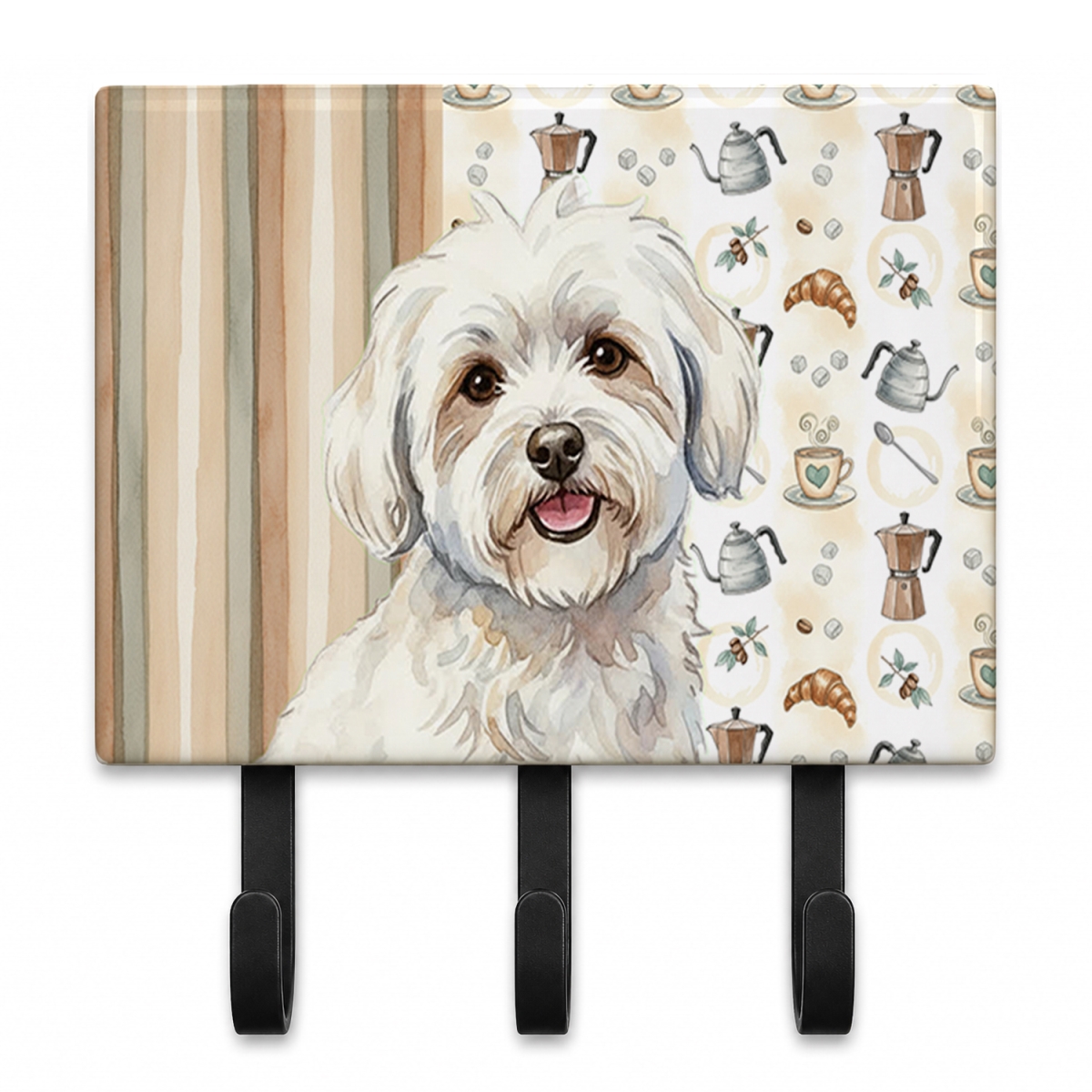 WDK7389TH68 9 x 6 in. Coton De Tulear Coffee Bar Leash or Key Holder