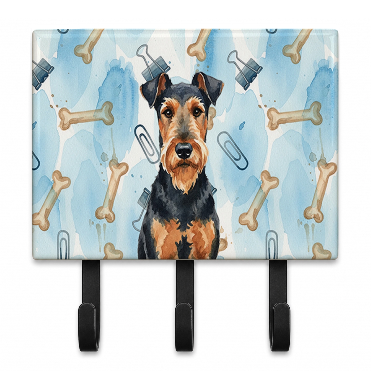 DAC9127TH68 9 x 6 in. Airedale Terrier Coworker Leash or Key Holder