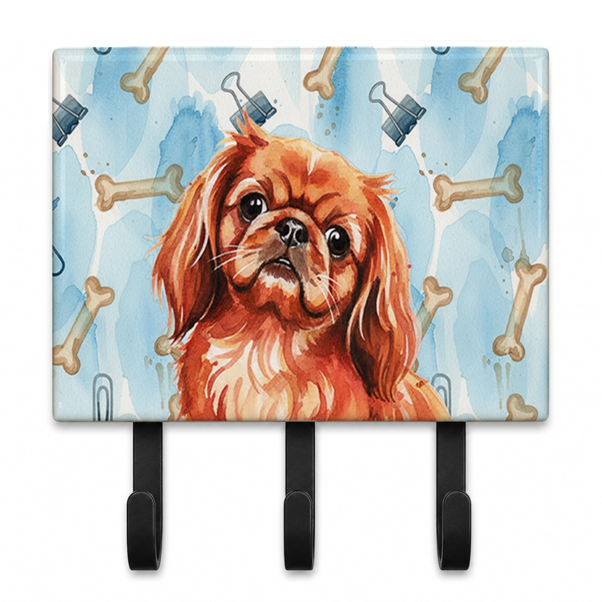DAC9412TH68 9 x 6 in. Red Pekingese Coworker Leash or Key Holder