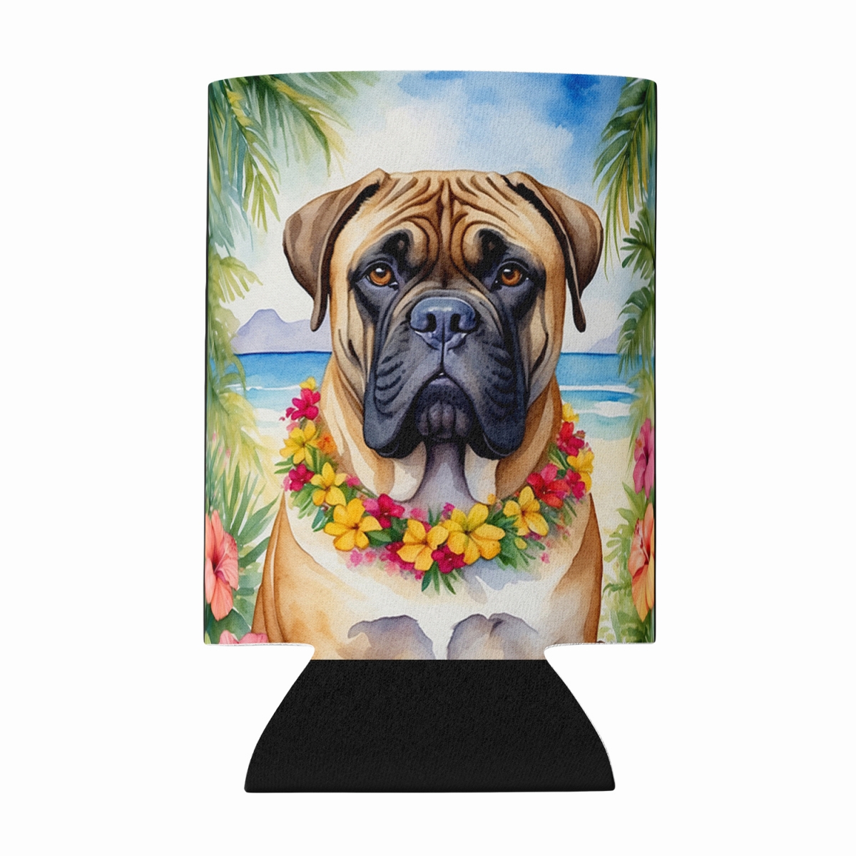 DAC6395CC 5 x 3 in. Bullmastiff Luau Can or Bottle Hugger