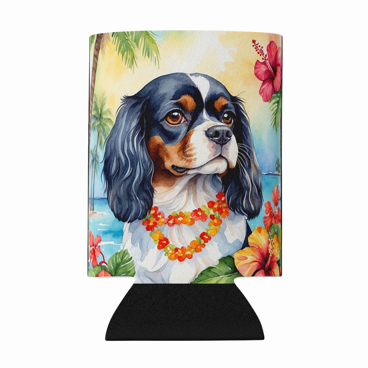 DAC6400CC 5 x 3 in. Cavalier Spaniel Luau Can or Bottle Hugger