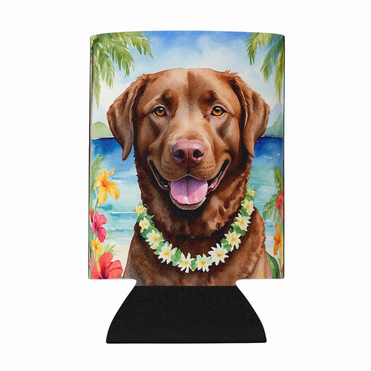 DAC6402CC 5 x 3 in. Chesapeake Bay Retriever Luau Can or Bottle Hugger