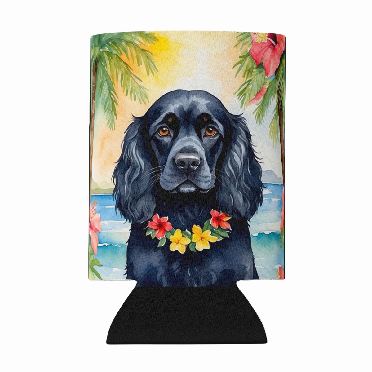 DAC6411CC 5 x 3 in. Cocker Spaniel Luau Can or Bottle Hugger