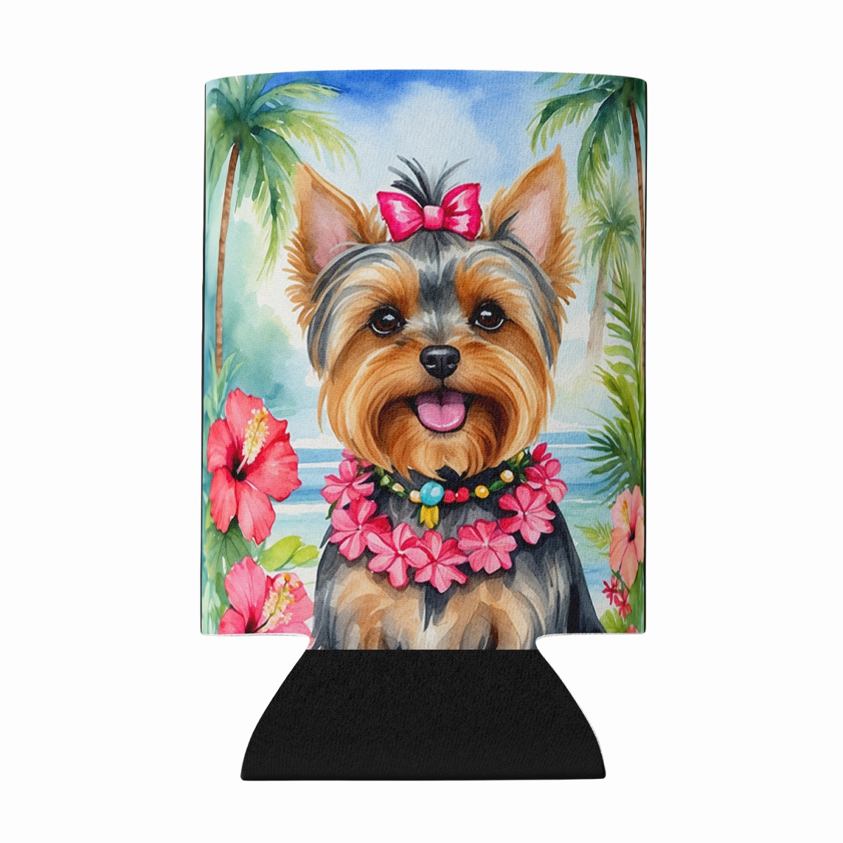 DAC6540CC 5 x 3 in. Yorkshire Terrier Luau Can or Bottle Hugger