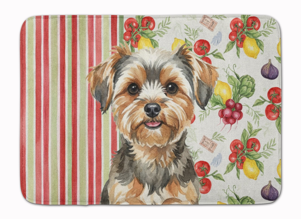 WDK8462RUG 19 x 27 in. Yorkiepoo Vegetables Memory Foam Kitchen Mat