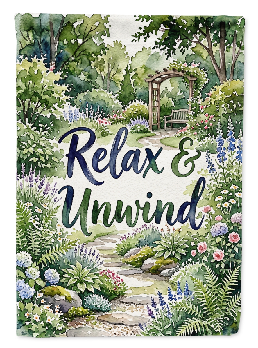 FNT1460GF 15.5 x 11.25 in. Relax & Unwind Welcome Garden Flag