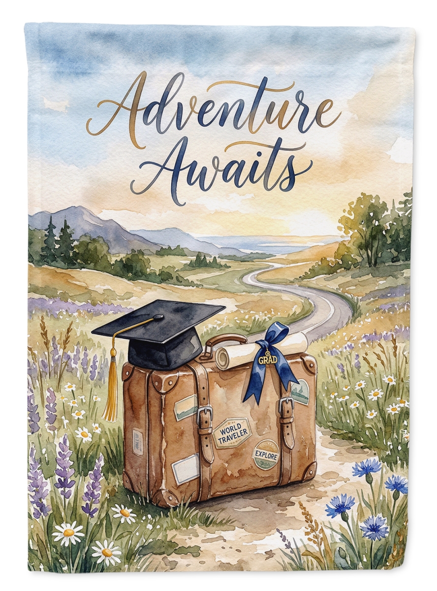 FNT1602CHF 40 x 28 in. Adventure Awaits Graduation House Flag