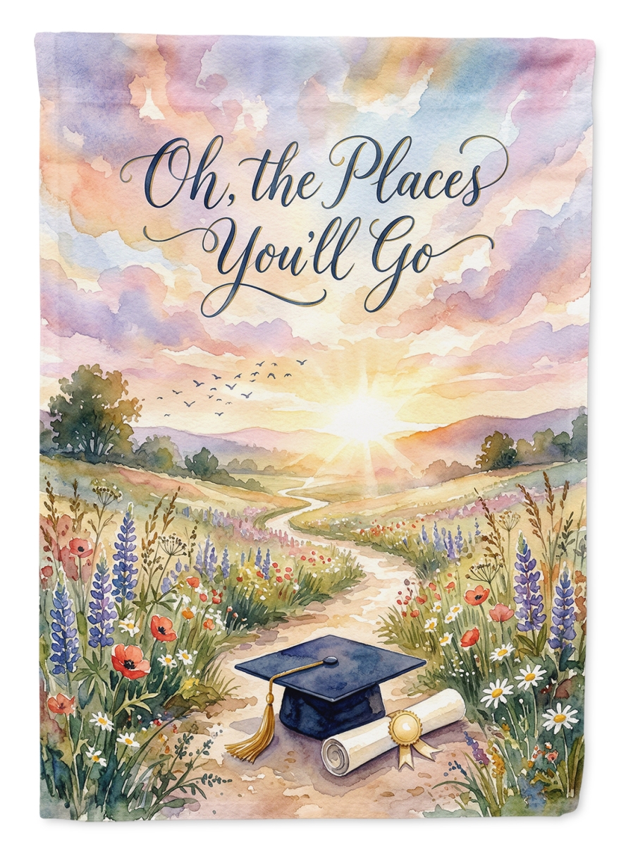 FNT1612CHF 40 x 28 in. Oh the Places You Will Go Graduation Art House Flag