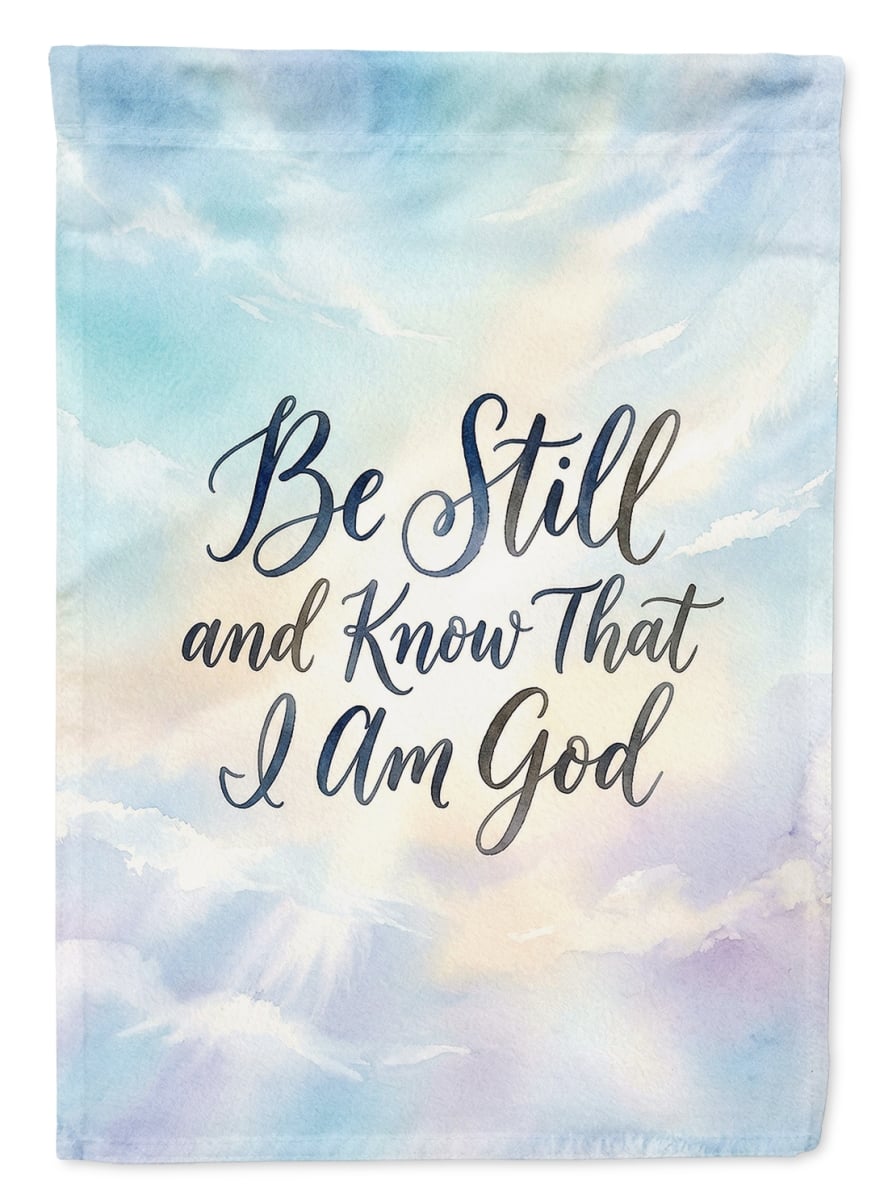 FNT1633CHF 40 x 28 in. Be Still & Know That I Am God Christian Scripture Art House Flag