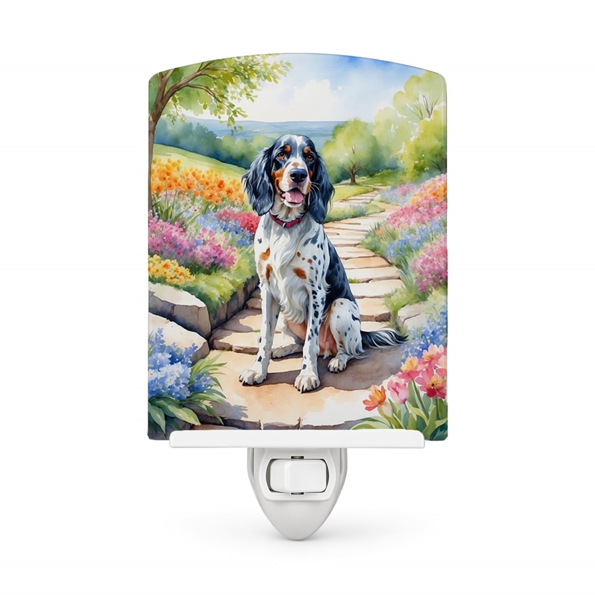 DAC6624CNL 6 x 4 in. English Setter Spring Path Ceramic Night Light