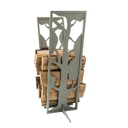 Picture of Curonian LRTreeS Tree Firewood Rack - Silver & Grey&#44; 31.5 x 10 x 20 in.