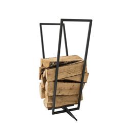 Picture of Curonian LRPlainBL Transparent Firewood Rack - Black&#44; 31.5 x 10 x 20 in.