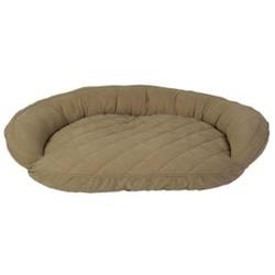 Picture of Carolina Pet 019380 Microfiber Quilted Poly Fill Bolster Bed - Sage, Medium
