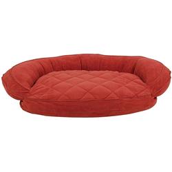 Picture of Carolina Pet 019430 Microfiber Quilted Poly Fill Bolster Bed - Saddle&#44; Large