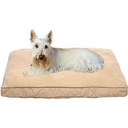Picture of Carolina Pet 012010 Four Season Poly Fill Jamison Pet Bed with Cashmere Berber Top & Contrast Cording - Khaki with Sage Cord&#44; Small