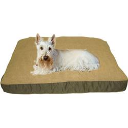Picture of Carolina Pet 012030 Four Season Poly Fill Jamison Pet Bed with Cashmere Berber Top & Contrast Cording - Sage with Khaki Cord&#44; Small