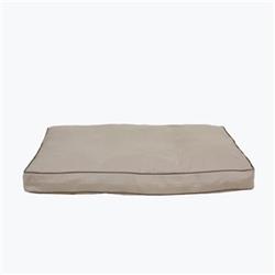 Picture of Carolina Pet 012130 MF Classic Canvas Rectangle Memory Foam Jamison Pet Bed - Khaki with Sage Cord&#44; Small