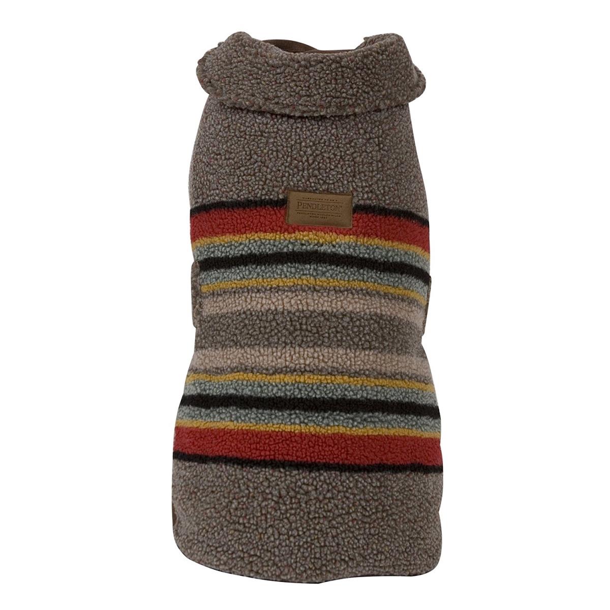 Picture of Carolina Pet 0PP3002-YAK-UMB Pendleton Pet Yakima Camp Dog Coat - Yakima Camp Umber, Small