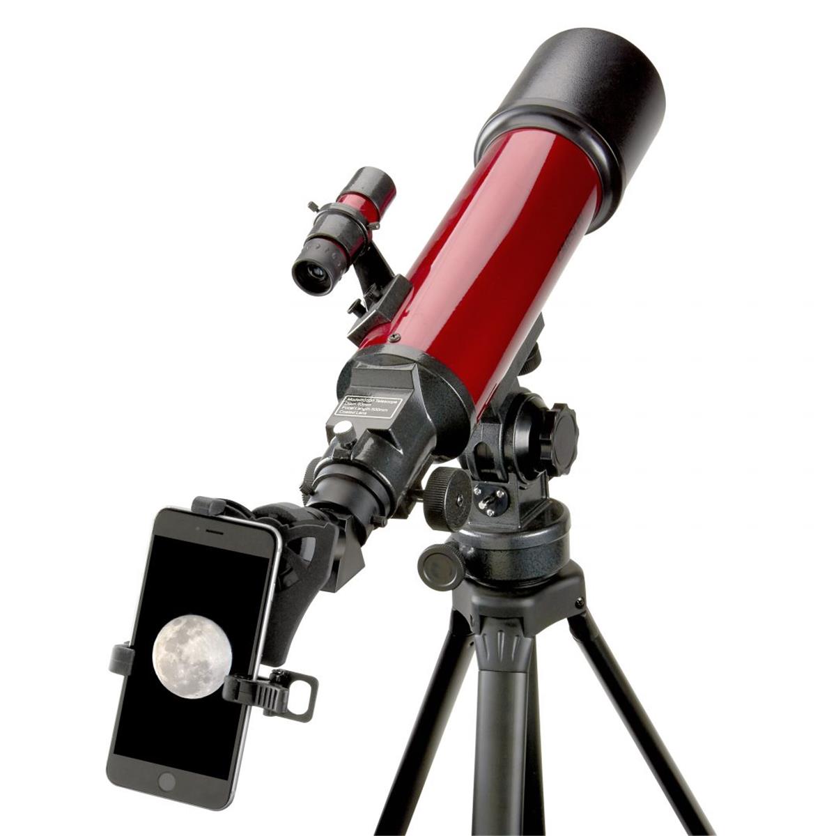 Picture of Carson RP-200SP 56 x 80 mm Refractor Telescope with Universal Smartphone Digiscoping Adapter&#44; Red