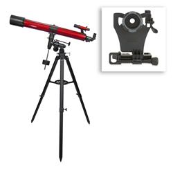 Picture of Carson RP-400SP 50-100x 90mm Red Planet Series Refractor Telescope with Universal Smartphone Digiscoping Adapter for Astronomy