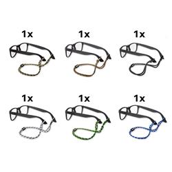 Carson EX-50AS Paracord Eyewear Retainers, Assorted Color - Pack of 6