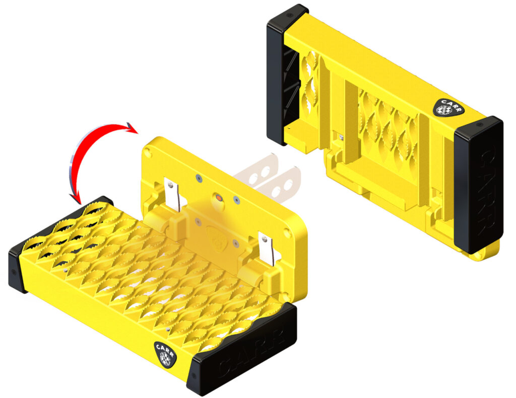 197007 Flip Single Step - Flat Mount - Safety Yellow