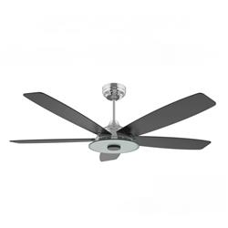 Picture of Carro VS525H-L13-S2-1 52 in. Journey Indoor & Outdoor Smart Ceiling Fan with Black Blade&#44; Silver
