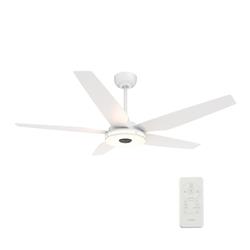 Picture of Carro VS525S-L13-W1-1 Elira 52 in. Indoor & Outdoor Smart Ceiling Fan with Dimmable LED Light Kit&#44; Remote Control & Works
