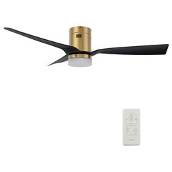 Picture of Carro VS483P-L12-G2-1-FM 48 in. Spezia Indoor Damp Rated Outdoor Smart Ceiling Fan&#44; Gold & Black