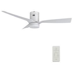 Picture of Carro VS483P-L12-W1-1-FM 48 in. Spezia Indoor & Damp Rated Outdoor Smart Ceiling Fan with Dimmable LED Light Kit & Remote Control & Siri Shortcuts&#44; White