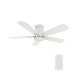Picture of Carro VS485Q-L12-W1-1-FM Dubois 48 in. Smart Ceiling Fan with Remote&#44; Light Kit Included & Works