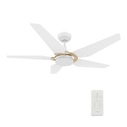 Picture of Carro VS525B-L22-W1-1G Woodrow 52 in. Smart Ceiling Fan with Remote&#44; Light Kit Included & Works
