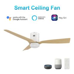 Picture of Carro VS523P-L22-WQ-1-FM Spezia 52 in. Indoor & Damp Rated Outdoor Smart Ceiling Fan with Dimmable LED Light Kit & Remote Control
