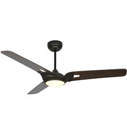 Picture of Carro VS523A-L12-B5-1 Hoffen 52 in. Indoor & Outdoor Smart Ceiling Fan with Dimmable LED Light Kit&#44; Remote Control & Works
