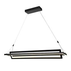 Picture of Carro VP-M4006011A1 40 in. Palermo Contemporary America Vintage New Design Cafe Industrial Style Indoor Rectangle Modern LED Pendant Light, Matte Black