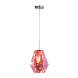 Picture of Carro VP-G2730011A5 12 in. Stier Jewel Tone Glass Pendant Light, Rose Pink Sapphire