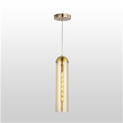 Picture of Carro VP-G0416011A2 4 in. Gidra Cylinder Glass Pendant Light, Brilliant Amber