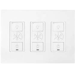 Picture of Carro VPN-04F01A-WH03 Pionnier Smart 2-in-1 Fan Speed Control & Light On-Off Switch&#44; White - 3-Gang