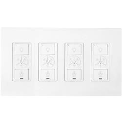 Picture of Carro VPN-04F01A-WH04 Pionnier Smart 2-in-1 Fan Speed Control & Light On-Off Switch&#44; White - 4-Gang