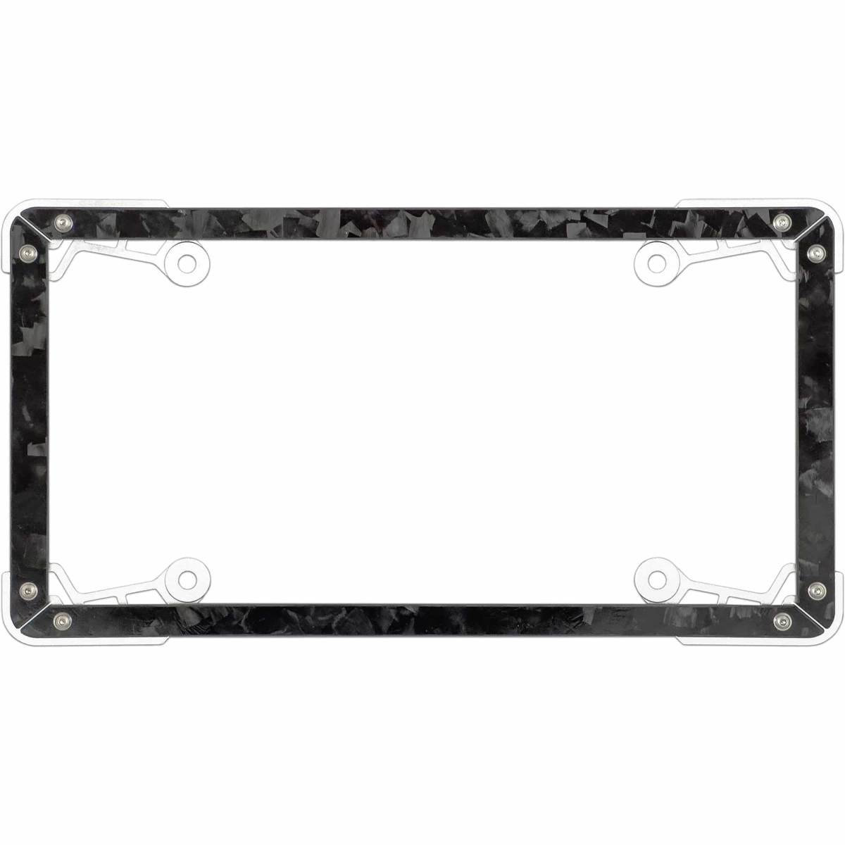 Picture of Cruiser Accessories 59298 6 x 12 in. Forged License Plate Frame&#44; Black & Clear