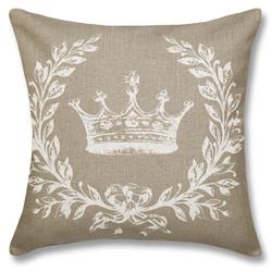 Picture of 123 Creations CS046PLT Taupe Crown Linen Pillow