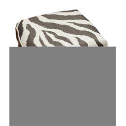 Picture of 123 Creations FS009XXGY Grey Zebra Stripe Upholstered Wooden Vanity Stool, Wood Stain