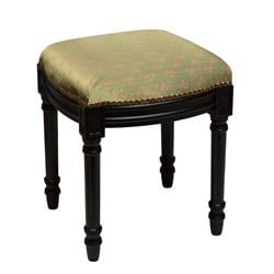 Picture of 123 Creations C692BFS Olive Dragonfly Upholstered Vanity Stool, Black