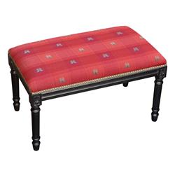 Picture of 123 Creations C696BBC Red Butterfly Upholstered Bench&#44; Black