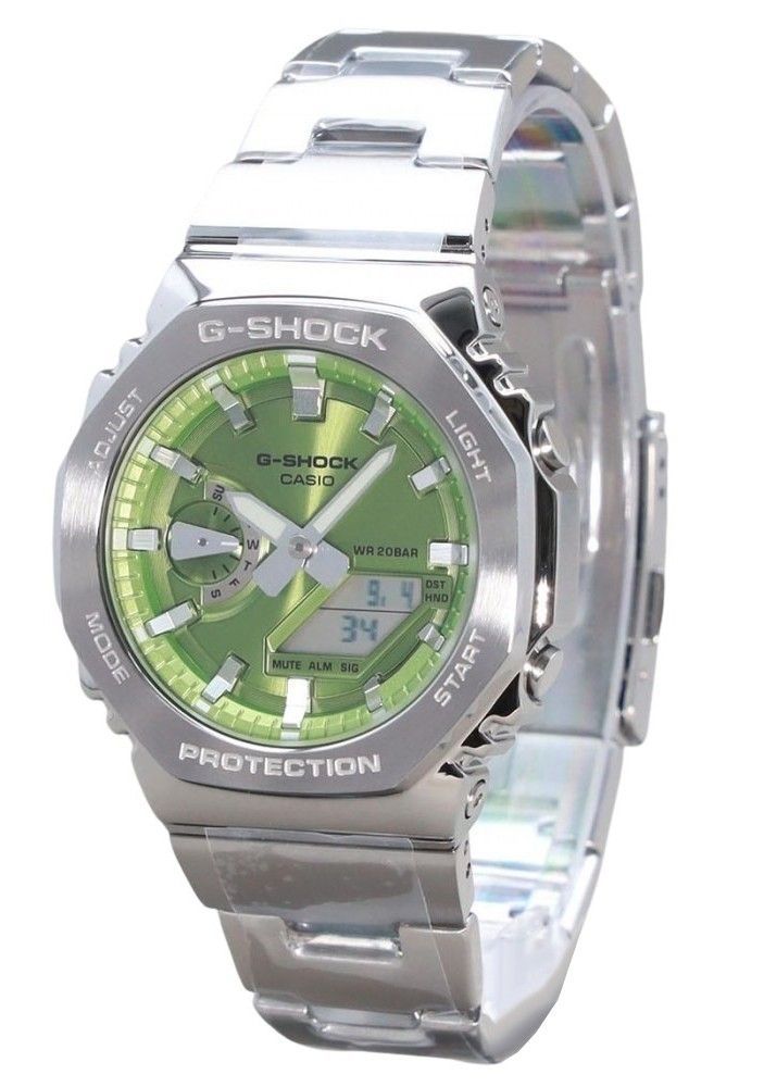 GM2110D3A GShock GSteel Analog Digital Green Dial Quartz 200 m Mens Watch