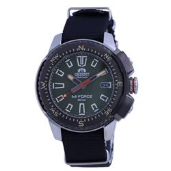 RA-AC0N03E10B M-Force Green Dial Stainless Steel Automatic Divers 200M Men Watch, Black -  Orient